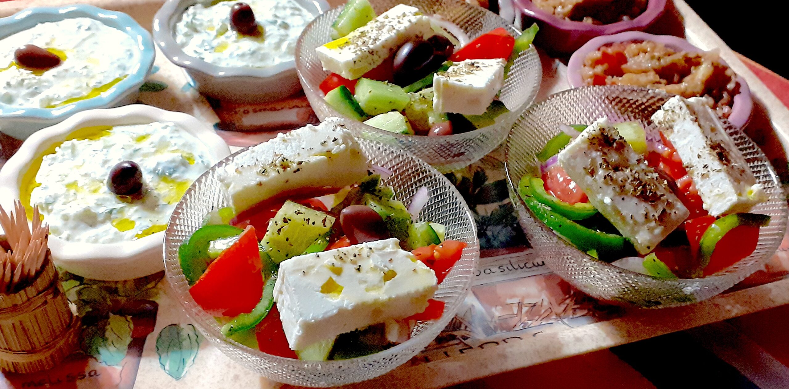 cuisine à domicile - plateau grec